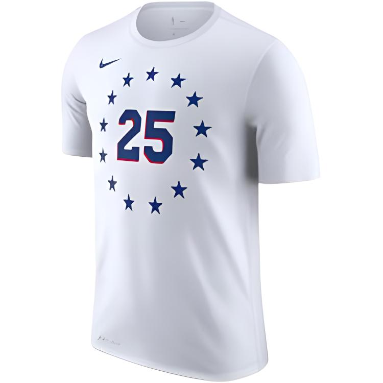 Nike NBA Simmons 76ers Reward Limited Short Sleeve T-Shirt Men Tops White AO0915-102