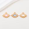 Wholesale 5pcs/lot Colorful Rhinestone Eyes Charms Stainless Steel Pendant For DIY Necklaces Earrings Jewelry Making Accessories