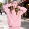Bluza z kapturem i poduszką pod oczy Wbudowana dla Kobiet Mężczyzn Unisex Oddychająca Bluza Sportowa Oversize Podróżna Samolot Pulower Topy Kieszeń Sen Wysokiej jakości