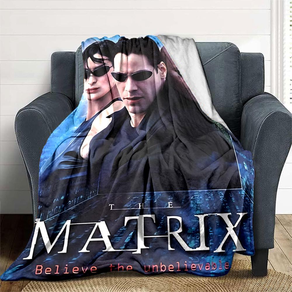 1pc Matrix Believe Flannel Blanket Soft Warm Throw for Home, Office, Travel, All-Season Cozy Bedding GiftL1067