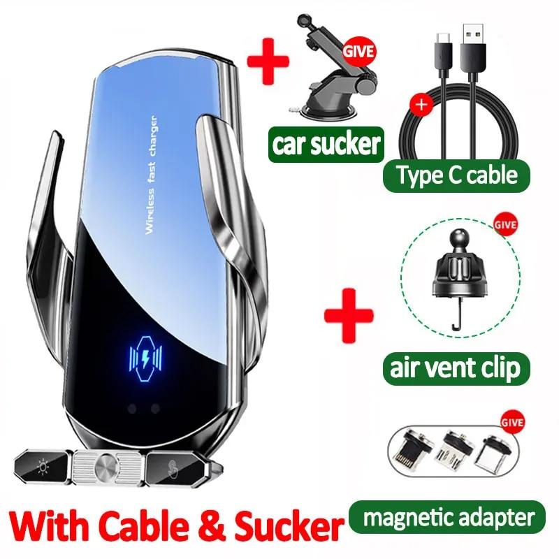 Drahtloses Autoladegerät, magnetische Schnellladestation, Lüftungsständer, Autotelefonhalter, Halterung für iPhone 15 14 13 12 Samsung Xiaomi