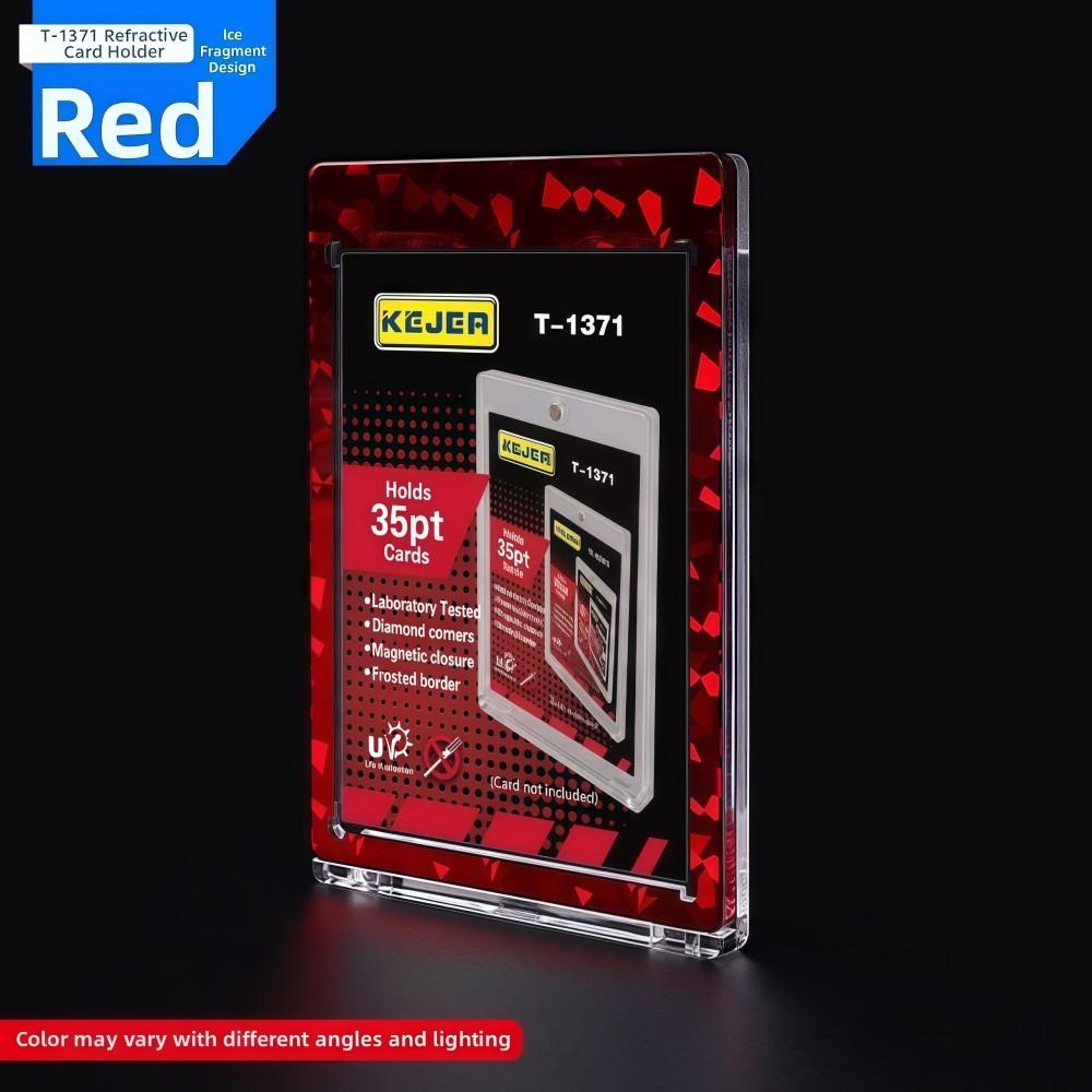 

Transparent 35PT Graded Card Case Removable Sturdy Collectible Card Box Colorful UV Protection Trading Card Protection Box червоний