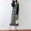 Women Sweater Dress 100% Wool MODERN NEW SAGA V-neck Knit Long Pullover Winter Jumpers Wool Long Dress Female