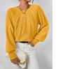 Women's Oversized Knit Sweater Cable Stitch Pullover Long Sleeve Casual Tops White Black Beige Brown Green