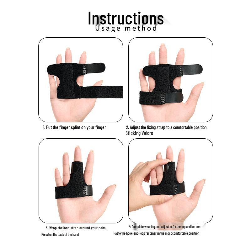 Detachable Finger and Toe Support Strap with Aluminum Plate for Dislocation and Protection