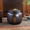 Exquisite Gilded Purple Clay Tea Storage Can - Moisture-Proof Ceramic for White, Black, and Pu'er Tea