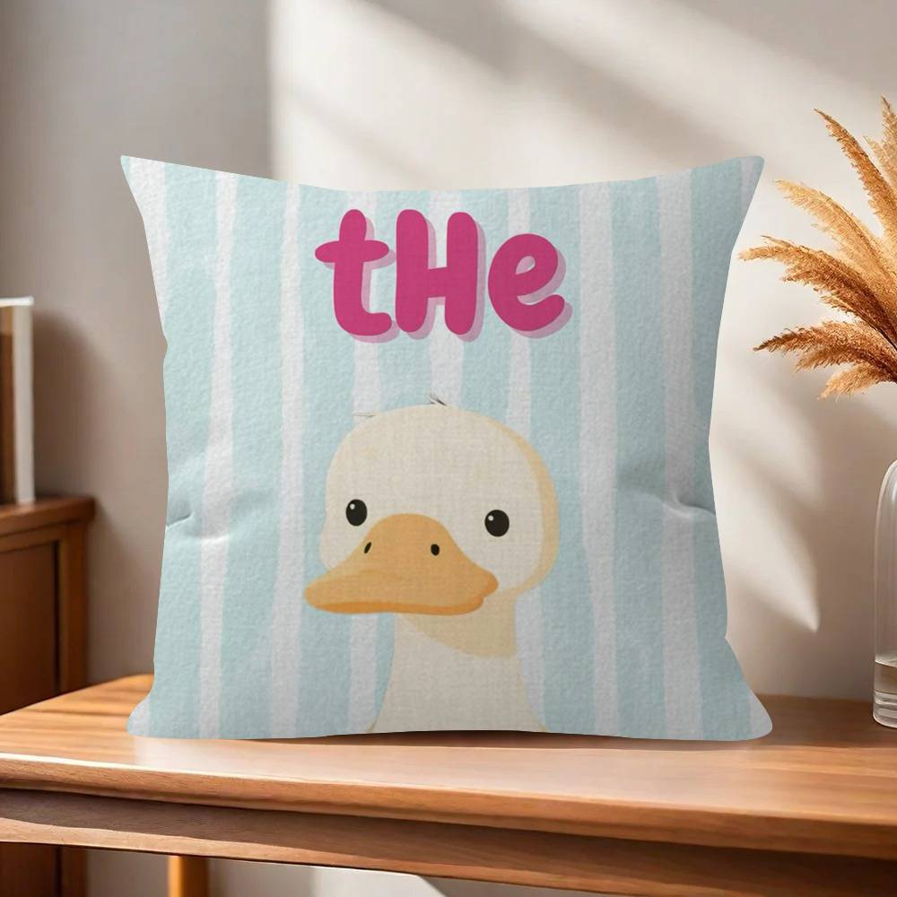 What The Duck Print Art Funny Decorative Room Aesthetics Pillow Case Home Decor Bedroom Sofa Bed Couch Pillow Cover 45x45
