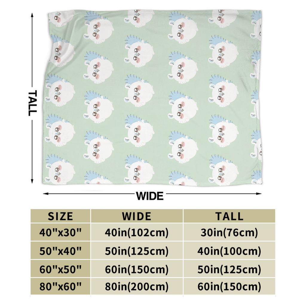 Cute Momonga C-Chiikawa Cartoon  Blankets Flannel Print  Multi-function Ultra-Soft Throw Blanket for Home Bedroom Rug Piece