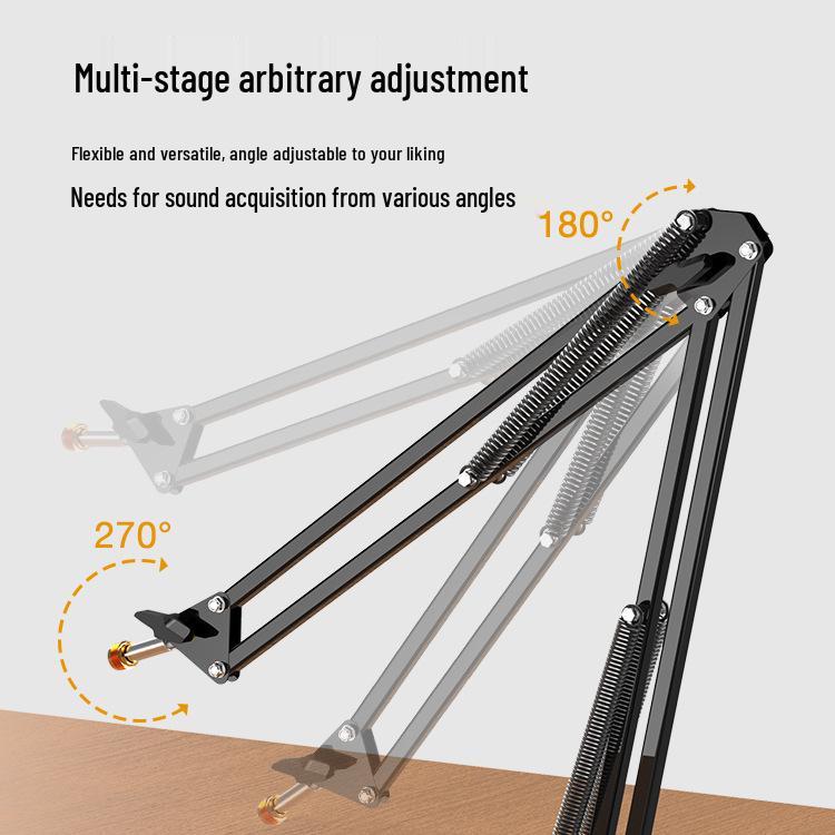 FIFINE Professional Microphone Stand with Shockproof Boom for Desktop Recording