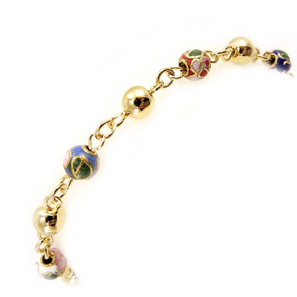 Les Trésors De Lily [D7334] - Bracelet Plaqué Or 'Mélodie Cloisonné' Tutti Frutti