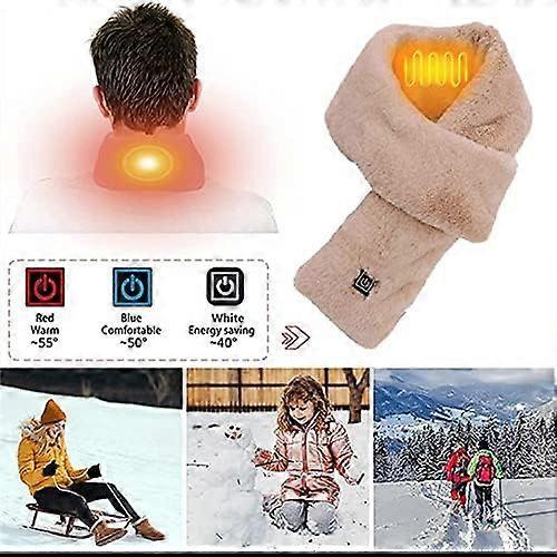 Electric Heated Scarf with 3 Heat Levels, USB Heated Scarf Neck Warmer for Women Winter Indoor & Outdoor