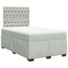 Cadre de lit avec matelas - Maison Exclusive - 120x200cm - Velours gris clair - Tête de lit réglable