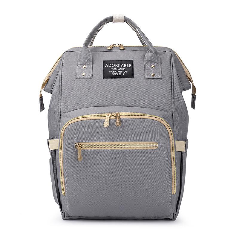 Upgraded Large Capacity Waterproof Mummy Bag - Lightweight Double Shoulder Mother & Baby Color Block Bag