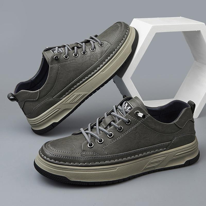 Leisure Walk Men's Casual Shoes Anti-slip Male Skateboard Footwear Genuine Leather Male Oxford Shoes New Hot-selling Sneakers