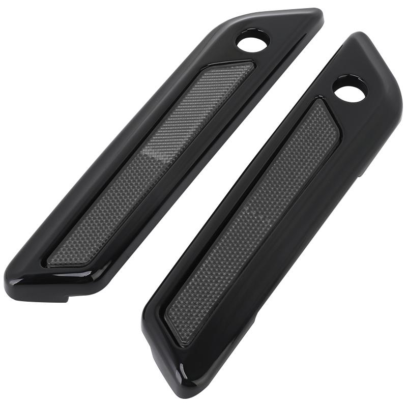 Motorrad Zubehör Hartschalenkoffer Verriegelungsabdeckung Reflektoren ABS Für Harley Touring Road King Road Glide Street Glide 2014-up