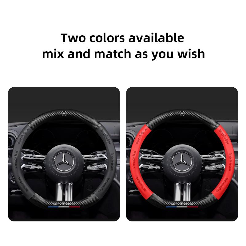 GLC GLB Kryt volantu do auta Protiskluzové uhlíkové vlákno Krytky rukojeti volantu Pro Mercedes Benz AMG W204 W205 W203 W211 W212 W213 W