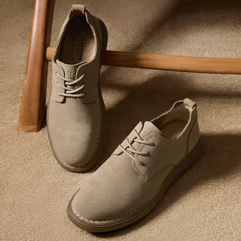 HAUT TON Men's Suede Low-Top Casual Shoes