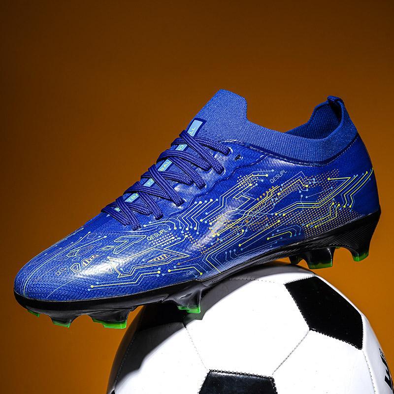 

Football Shoes Student Sports Game Training Shoes Spike Shredders Football Sports Shoes 35 синий
