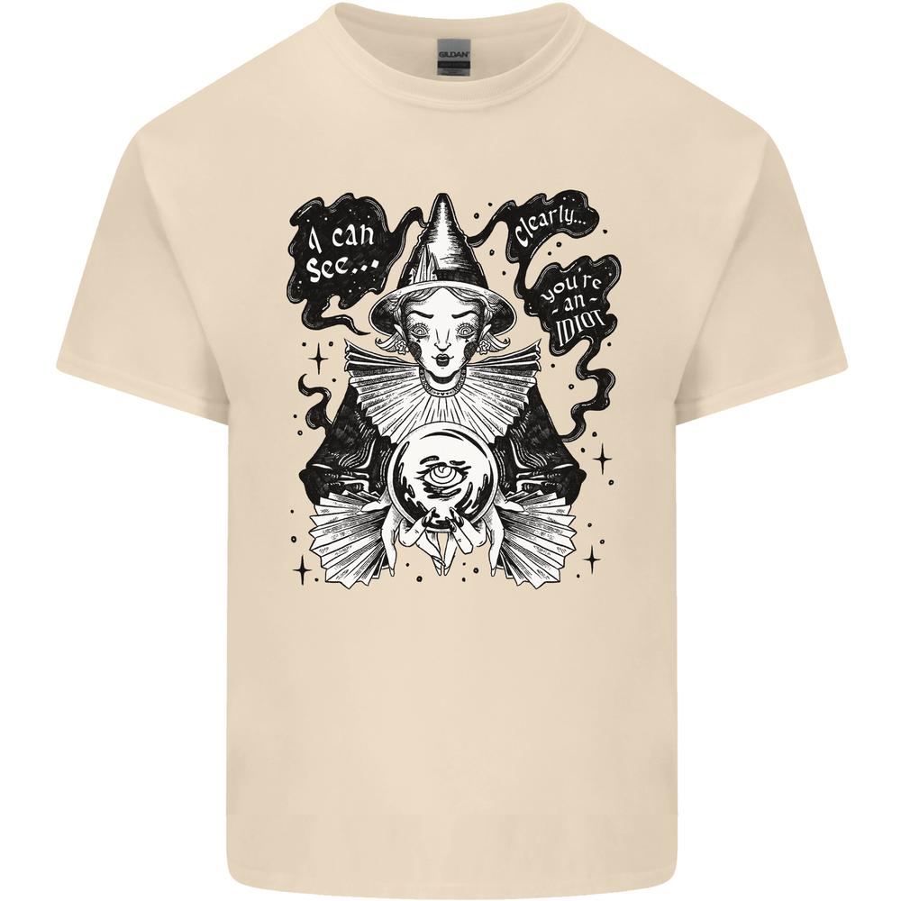 26 You re an Idiot Funny Fortune Teller Clairvoyant Mens Cotton T-Shirt Tee Top Unisex T-Shirt XL