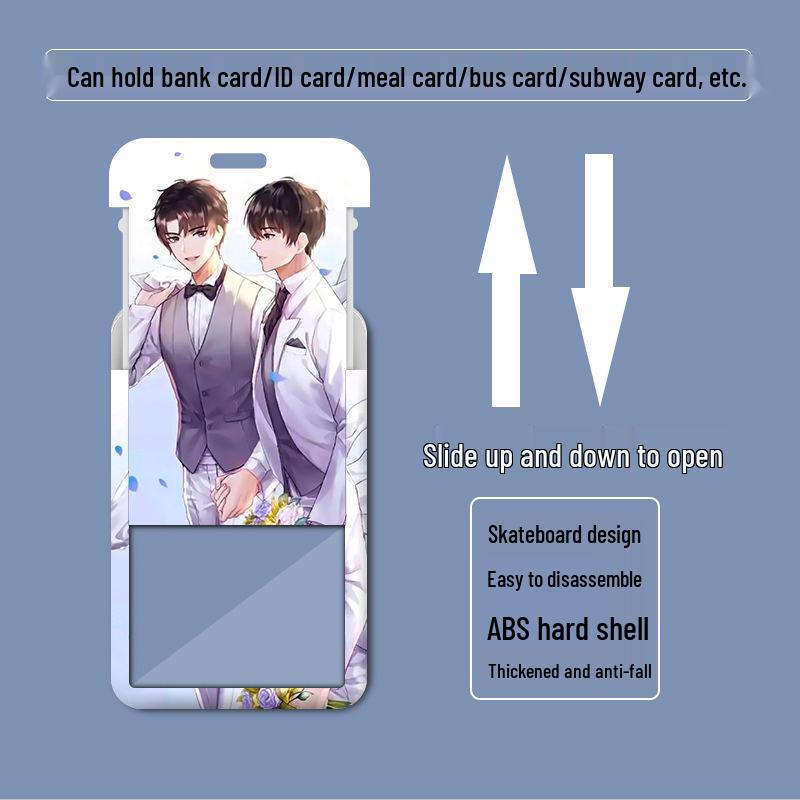 Cartoon Sliding Cover ID & Badge Holder for Students