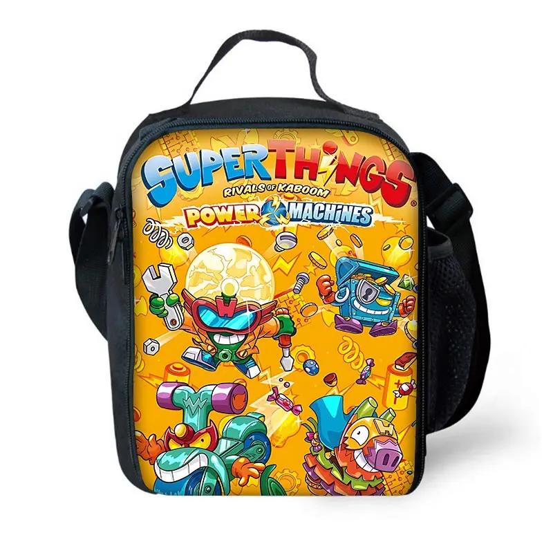 Kind Geïsoleerde Grote Capaciteit Tas Super Zings SuperThings voor Jongen Meisje Student Buiten Picknick Herbruikbare Thermische Koelbox Lunchbox