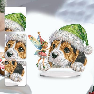 Diamant Malerei Schreibtischornamente Set Rhodesian Ridgeback 5D DIY Diamant Kunst Tischdekorationen für Zuhause Büro Schreibtisch Dekor