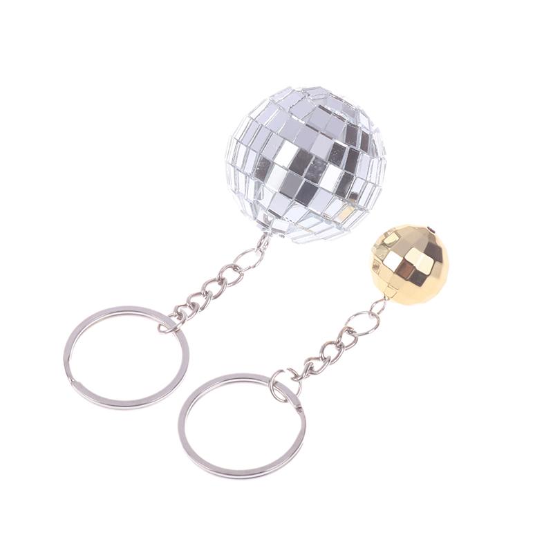 1 stk utsøkt nøkkelring anheng dekor søtt anheng dekorativ veske Disco ball nøkkelring dekorativ ball hengende