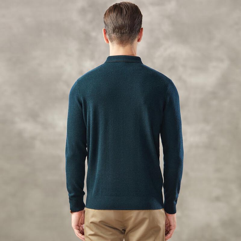 Antonio Men's 100% Merino Wool Long Sleeve Polo Shirt