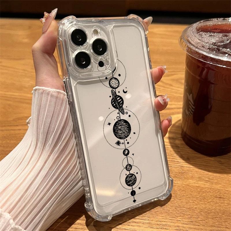 

Tarot Planet The Star Phone Case Clear For iPhone 17 16 14 15 11 12 13 Pro Max 16E 15 16 Plus 17 Air Shockproof Anti-fall Cover iPhone 11 Pro