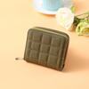 Fashion PVC Nylon Women Short Wallet Zipper Design Solid Color Coin Purse Large Capacity Card Bag Holder Women Men