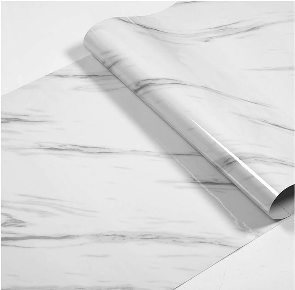 Küchenschreibtisch-Tapete weiß 0,55 x 1m Küchenarbeitsplatte öl- und hitzebeständige Aufkleber