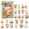 Creative Holiday Gifts for Rabbit Lovers 2026 Bunny Advent Calendar, 24 Days Acrylic Ornaments Christmas Countdown Decorative Animal Charms