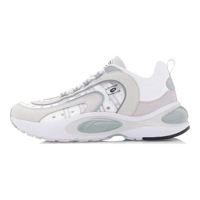 Li Ning V8 Series Shock Absorbing Non-Slip Wear-Resistant Low-Top Running Shoes Women Sneaker Gray ARHP128-11