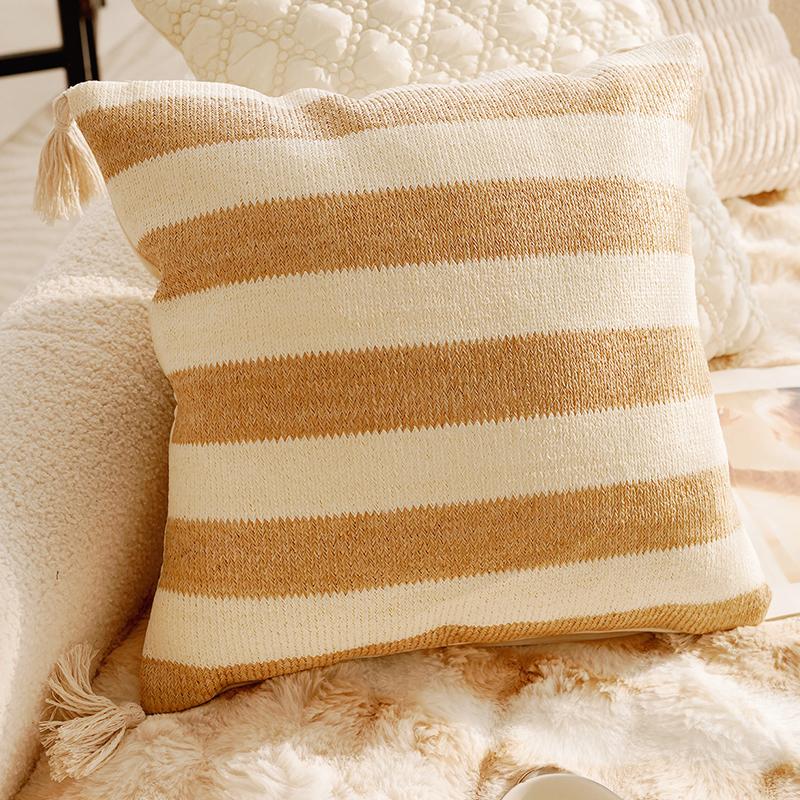 30x50/45x45CM Cute Sheep Throw Pillow Cover Simple Brown Cartoon Stamping Waist Cushion Cover Decor Home Decorative Pillowcase