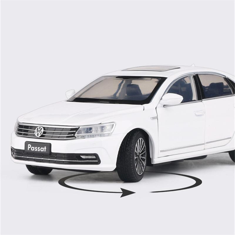 TCFJN1 1:32 VW Passat 380 TSI Alloy Car Model Diecast Metal Toy Car Vehicles Model High Simulation Sound and Light Collection Kids Gift
