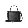 Gucci Blondie Runde Ineinandergreifende Doppel-G Reißverschluss Leder Schulter Crossbody Handtasche Damen Handtaschen Schwarz 744434-1IV0G-1000