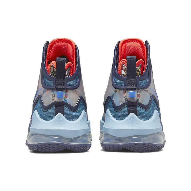 Nike LeBron 19 Fast Food - Dutch Blue Unisex Sneakers Blackened-Blue Worn-Blue Atomic-Green CZ0203-400