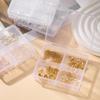1 Box 4-Fächer 14/18 Karat Goldfarben Beschichtete Karabinerverschlüsse Offene Biegeringe Sets Für DIY Armband Halskette Schmuckherstellung Zubehör