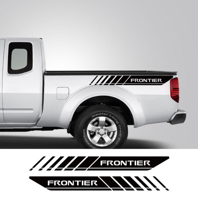 Pickup Rear Trunk Side Decals For Nissan Frontier NP300 Car Stickers Truck Graphic Vinyl Decor Cover Auto Exterior Accessories