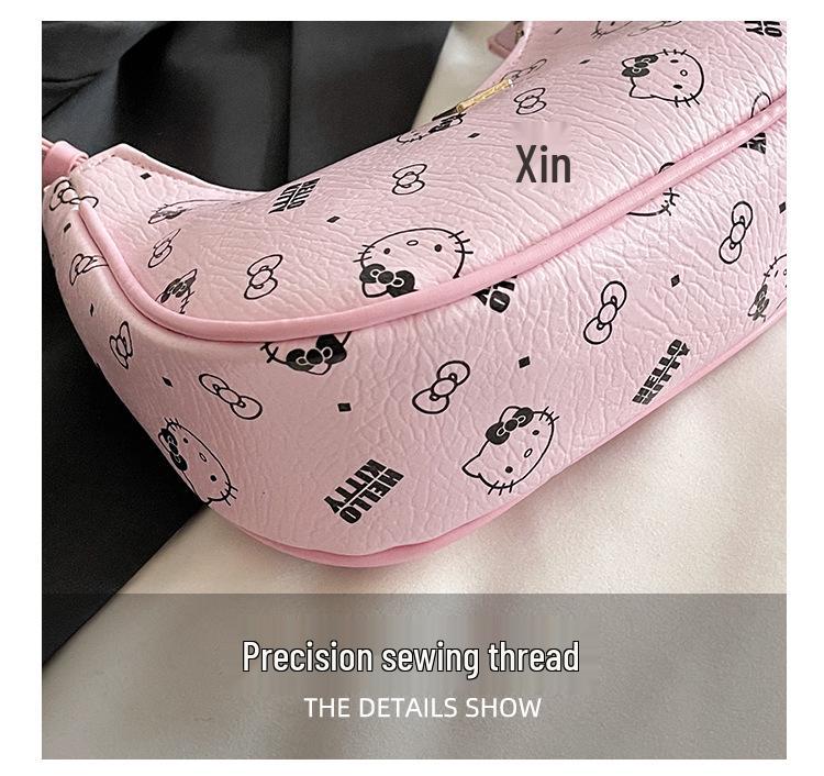 Korean Style Versatile Women's Shoulder Bag - Autumn/Winter Fashion Dumpling Print Bag