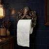 Resin Octopus Roll Holder Ocean Toilet Paper Holder, Turtle/Octopus/Shark Shape, Wall Mount Space Seaside Bathroom Ornament Saving Organizer,