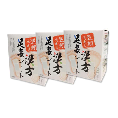 Feel Refreshed the Next Morning! Herbal Foot Sheets (3-box Set)