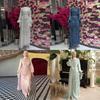 Polyester Pleated Dress With Long Sleeves For Elegant Women Spring