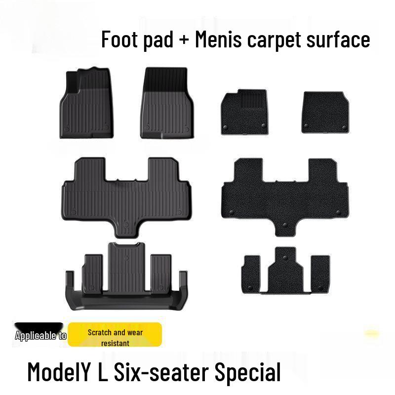Tesla Model Y 2025 Floor Mats: Dirt-Resistant, Waterproof TPE Mats