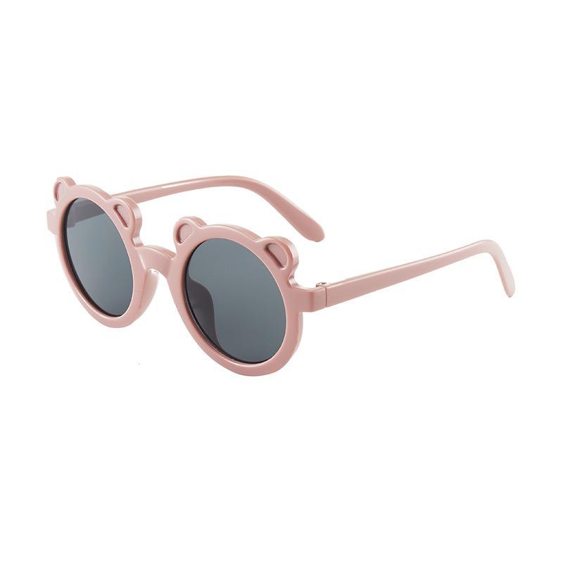 

2026 Boy Girl Cute Cartoon Bear Shape Fashion Round Sunglasses Children Vintage Sunglasses UV Protection Classic Kids Eyewear Other коричневый