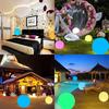 15.7inch LED Beach Ball 16 Colors Changing Light up Pool Ball Remote Control Inflatable IP68 Waterproof Glow in Dark Pool Light