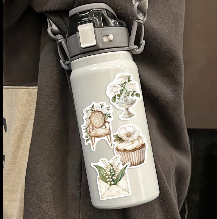 50 Cartoon White Renaissance Graffiti Stickers Decorative Guitar Notebook Suitcase DIY