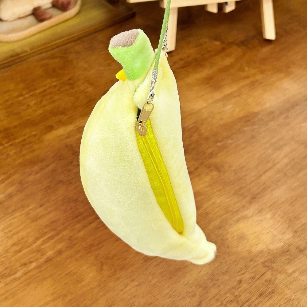 Banana Shape Pen Bag Large Capacity Stationery Storage Bag Multi-functional Pencil Case  Gift