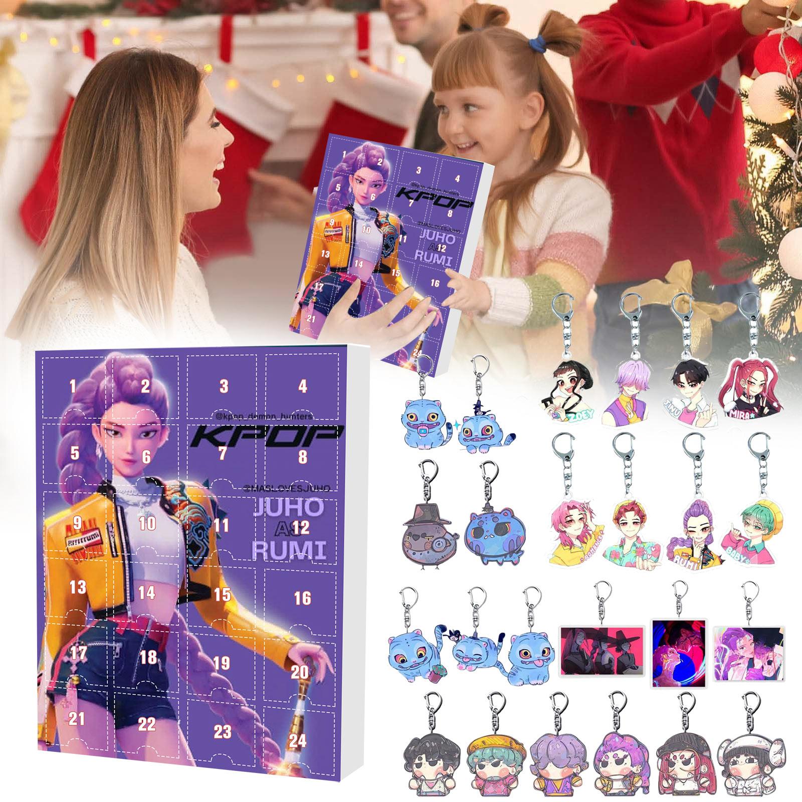 

Календарь ожидания включает 24 рождественских украшения. Календарь прибытия Обратный отсчет до Рождества One Size красный