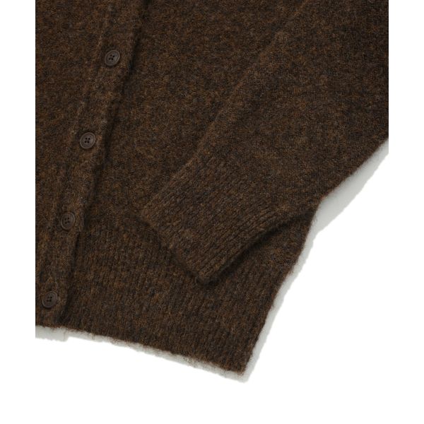 Covernat Logo V-Neck Cardigan Melange Sweater Women sweater Brown CO2304KT81BR